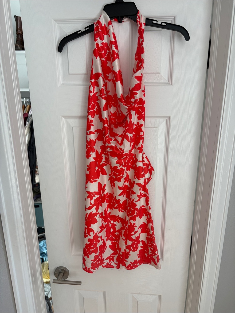 Peppermayo Red and White Floral Halter Dress